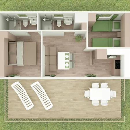 Prázdninový areál Mediterranean Mobile Homes Village In Camping Lanterna 4*